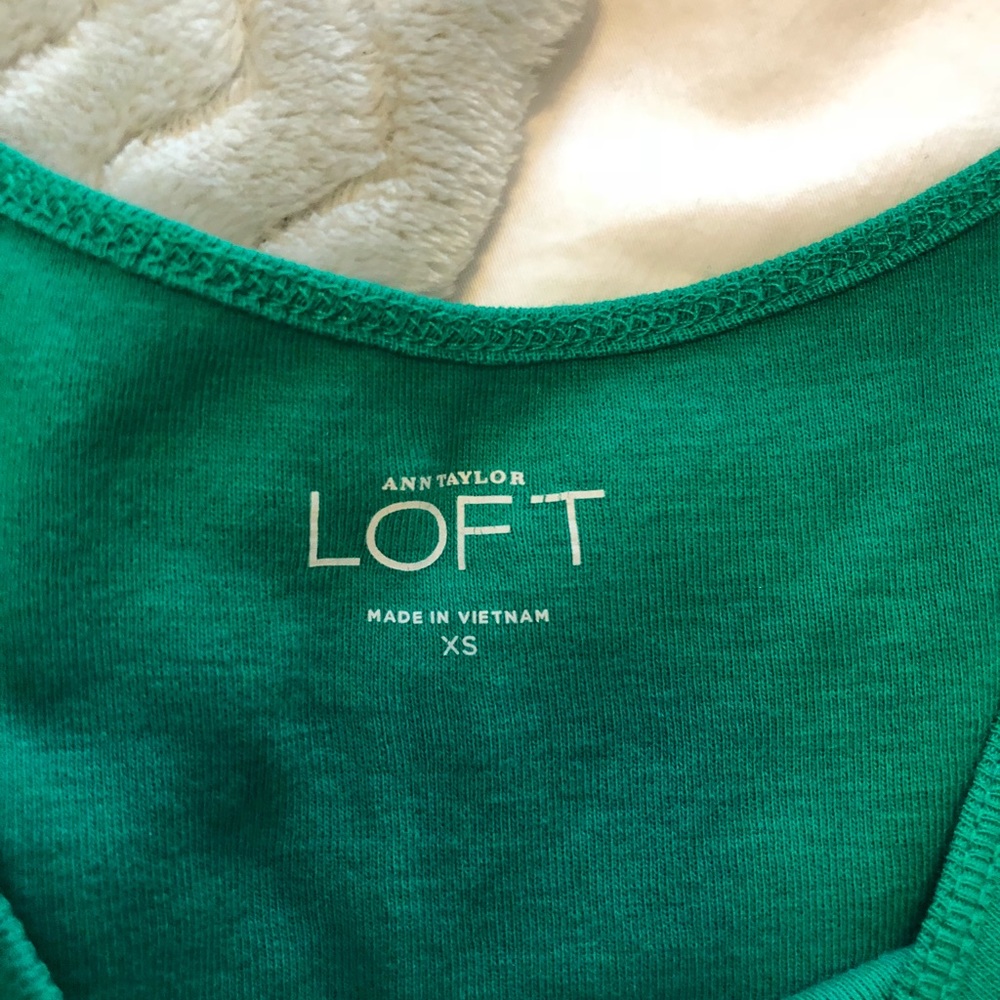 Emerald green tank. From The Loft